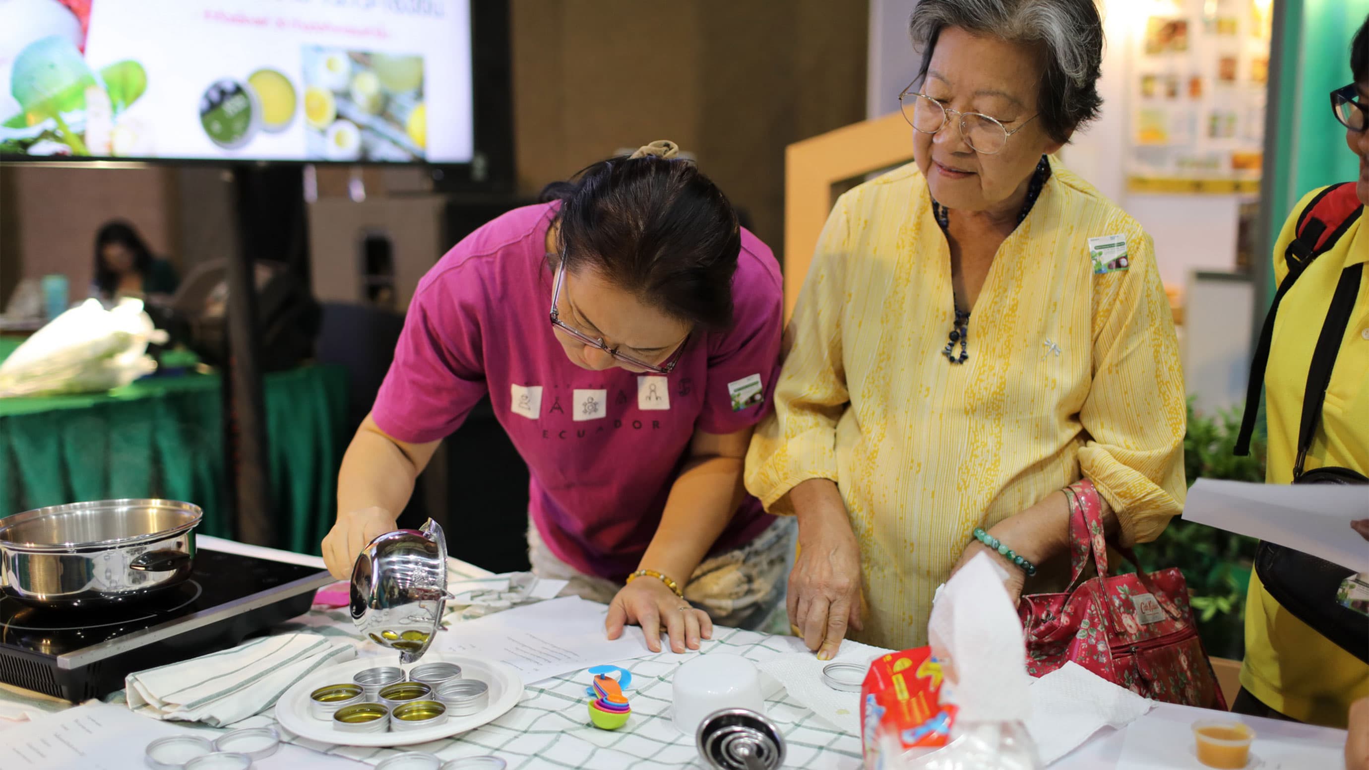 People making candles