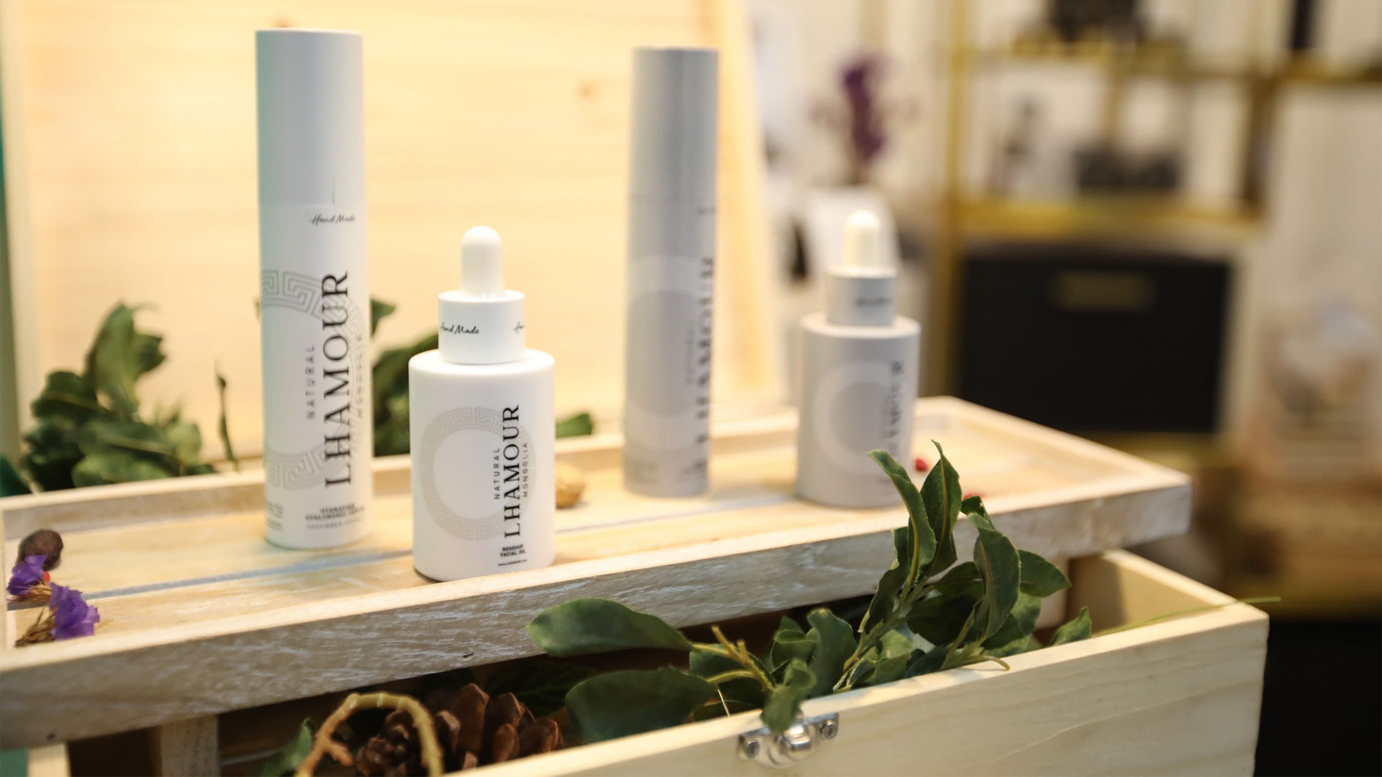 Close-up of cosmetic products